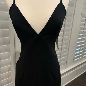 Black dress with tux tail
